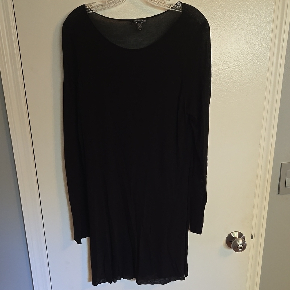Eileen Fisher Black Long Sleeve Tunic